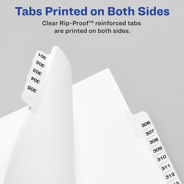 Avery Individual Bottom Tab Legal Dividers - 25 x Divider(s) - Bottom Tab(s) - Exhibit M - 1 Tab(s) Set - 8.5  Divider Width x 11  Divider Length - Letter - 8.50  Width x 11  Length - White Paper Divider - Recycled - 1 on Sale - Image 4