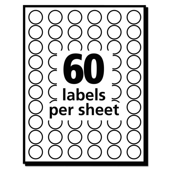 Handwrite Only Self-Adhesive Removable Round Color-Coding Labels, 0.5  dia, Neon Orange, 60 Sheet, 14 Sheets Pack, (5062) on Sale - Image 3