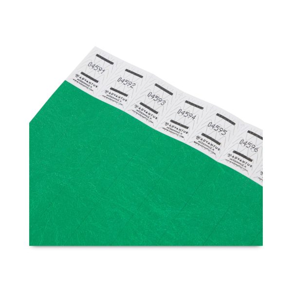 Crowd Management Wristbands, Sequentially Numbered, 10  x 0.75 , Green, 100 Pack For Cheap - Image 3