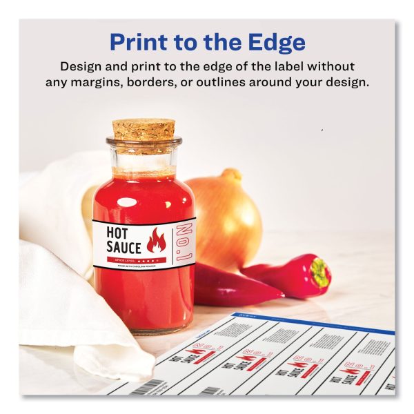 Water-Resistant Wraparound Labels w  Sure Feed, 9.75 x 1.25, White, 40 Pack Online Sale - Image 4