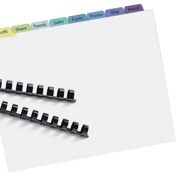 Avery Index Maker Index Divider - 200 x Divider(s) - Print-on Tab(s) - 8 - 8 Tab(s) Set - 8.5  Divider Width x 11  Divider Length - White Paper Divider - Multicolor Paper Tab(s) - 25   Box on Sale - Image 4