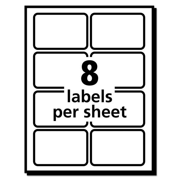 EcoFriendly Adhesive Name Badge Labels, 3.38 x 2.33, White, 80 Pack Cheap - Image 3