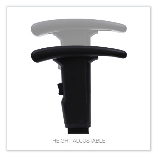 Optional Height-Adjustable T-Arms for Alera Essentia and Interval Series Chairs, Black, 2 Set For Cheap - Image 4