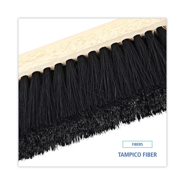 Floor Brush Head, 2.5  Black Tampico Fiber Bristles, 24  Brush For Sale - Image 4