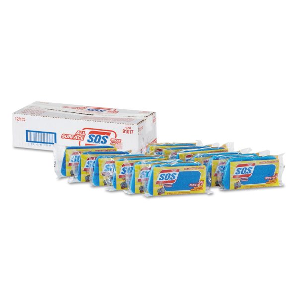 All Surface Scrubber Sponge, 2.5 x 4.5, 0.9  Thick, Dark Blue, 12 Carton For Cheap