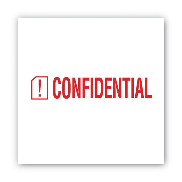 Pre-Inked Shutter Stamp, Red, CONFIDENTIAL, 1.63 x 0.5 Discount - Image 3