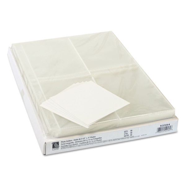 Clear Photo Pages for Eight 3.5 x 5 Photos, 3-Hole Punched, 11.25 x 8.13, 50 Box Sale - Image 3