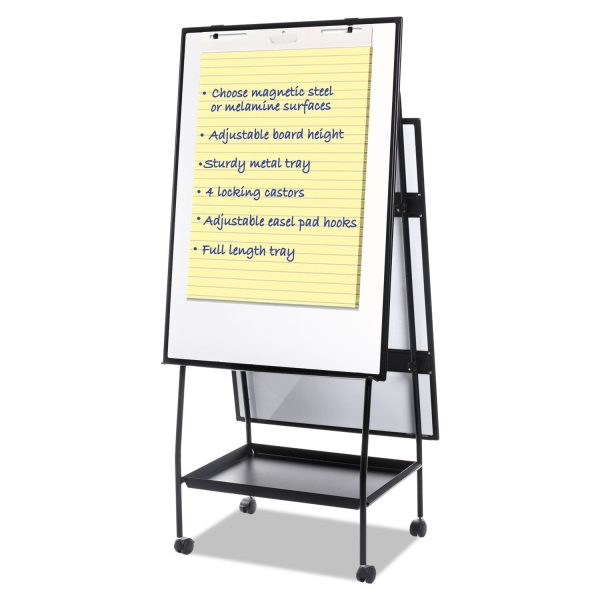 Creation Station Dry Erase Board, 29.5 x 74.88, White Surface, Black Metal Frame For Cheap - Image 2