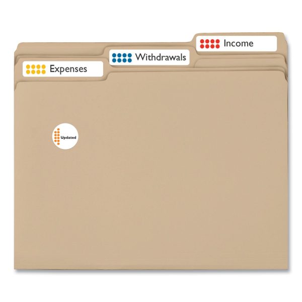 Mini-Sheets Permanent File Folder Labels, 0.66 x 3.44, White, 12 Sheet, 25 Sheets Pack Online Sale - Image 3