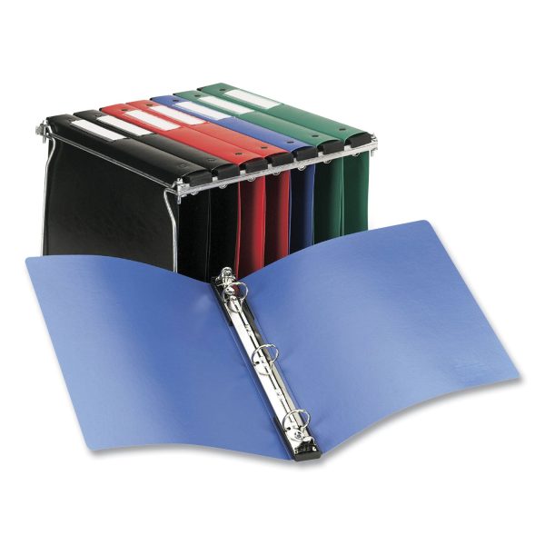 Hanging Storage Flexible Non-View Binder with Round Rings, 3 Rings, 1  Capacity, 11 x 8.5, Red Fashion - Image 3