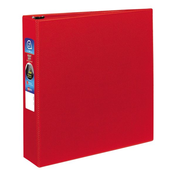 Heavy-Duty Non-View Binder with DuraHinge and One Touch EZD Rings, 3 Rings, 2  Capacity, 11 x 8.5, Red For Cheap