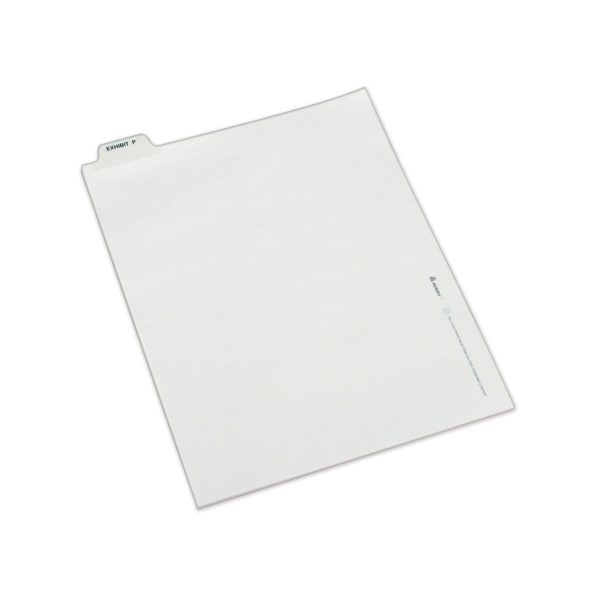 Avery-Style Preprinted Legal Bottom Tab Dividers, 26-Tab, Exhibit P, 11 x 8.5, White, 25 Pack Online now
