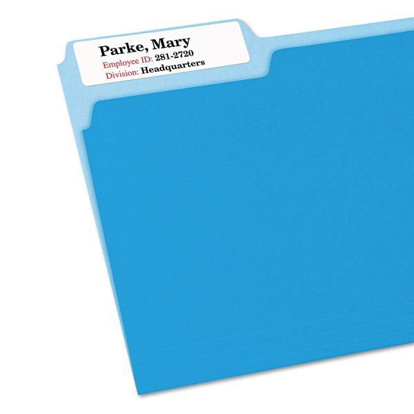 Extra-Large TrueBlock File Folder Labels with Sure Feed Technology, 0.94 x 3.44, White, 18 Sheet, 25 Sheets Pack Sale - Image 3