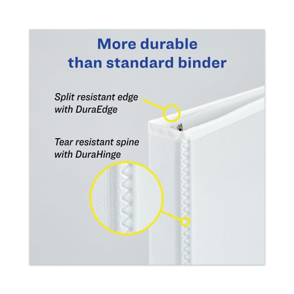 Heavy-Duty View Binder with DuraHinge and Locking One Touch EZD Rings, 3 Rings, 5  Capacity, 11 x 8.5, Red Supply - Image 4