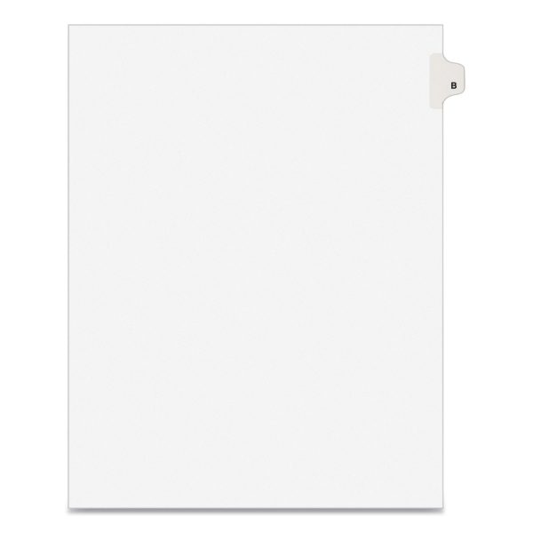 Preprinted Legal Exhibit Side Tab Index Dividers, Avery Style, 26-Tab, B, 11 x 8.5, White, 25 Pack, (1402) Hot on Sale