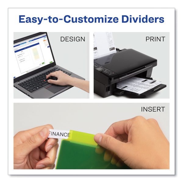 Insertable Big Tab Plastic 1-Pocket Dividers, 5-Tab, 11.13 x 9.25, Assorted, 1 Set on Sale - Image 4