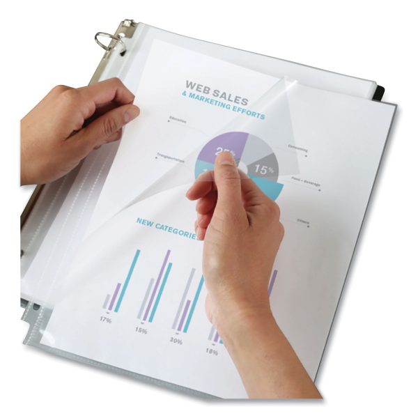 Quick Top and Side Loading Sheet Protectors, Letter, Non-Glare, 50 Box Supply - Image 2