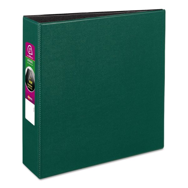 Durable Non-View Binder with DuraHinge and Slant Rings, 3 Rings, 3  Capacity, 11 x 8.5, Green For Cheap