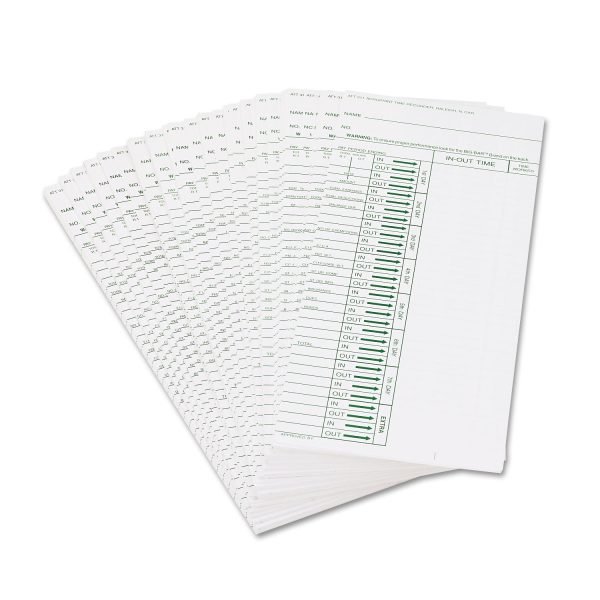 Time Clock Cards for Acroprint ATT310, One Side, 4 x 10, 200 Pack Online Sale - Image 3