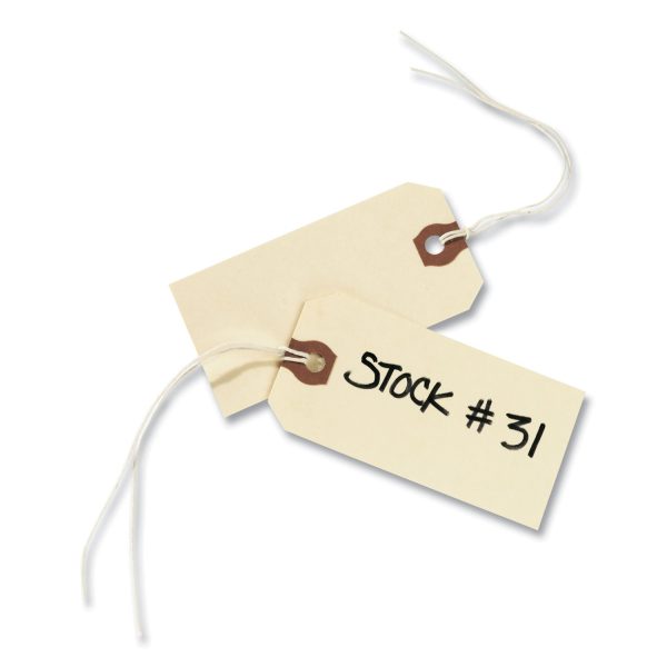 Strung Shipping Tags, 11.5 pt Stock, 6.25 x 3.13, Manila, 1,000 Box Online - Image 5