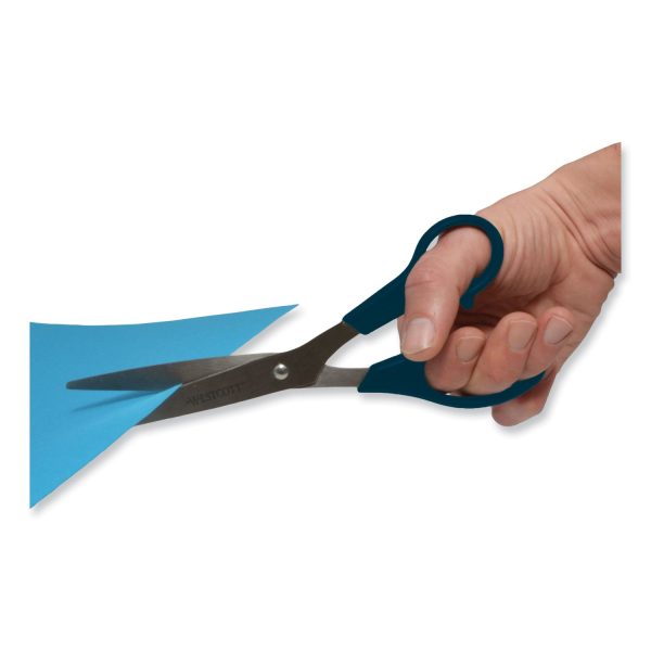 Value Line Stainless Steel Shears, 8  Long, 3.5  Cut Length, Black Straight Handle Online Hot Sale - Image 5