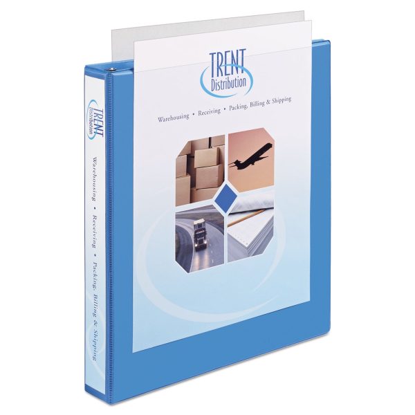 Heavy-Duty Non Stick View Binder with DuraHinge and Slant Rings, 3 Rings, 1  Capacity, 11 x 8.5, Light Blue, (5301) Cheap - Image 3