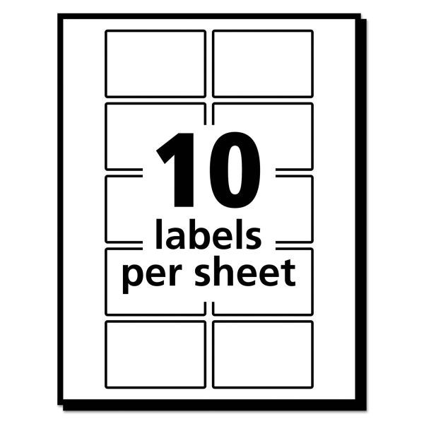 Removable Multi-Use Labels, Inkjet Laser Printers, 1 x 1.5, White, 10 Sheet, 50 Sheets Pack, (5434) For Sale - Image 5