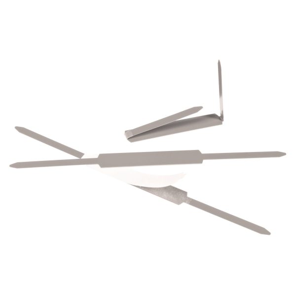 Self-Adhesive Two-Prong Paper Fastener Bases, 2  Capacity, 2.75  Center to Center, Matte Steel, 100 Box Online now - Image 4