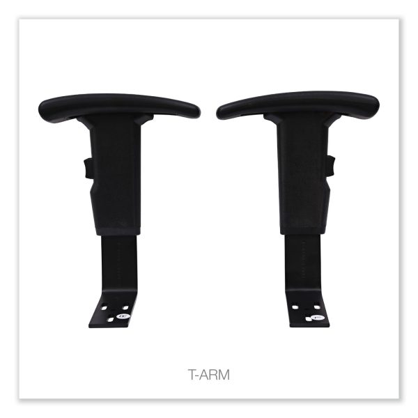 Optional Height-Adjustable T-Arms for Alera Essentia and Interval Series Chairs, Black, 2 Set For Cheap - Image 5