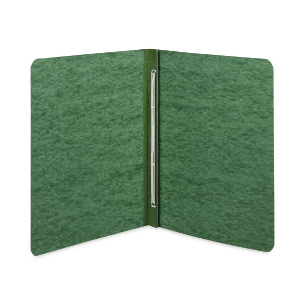 Pressboard Report Cover with Tyvek Reinforced Hinge, Two-Piece Prong Fastener, 3  Capacity, 8.5 x 11, Dark Green Dark Green on Sale - Image 3