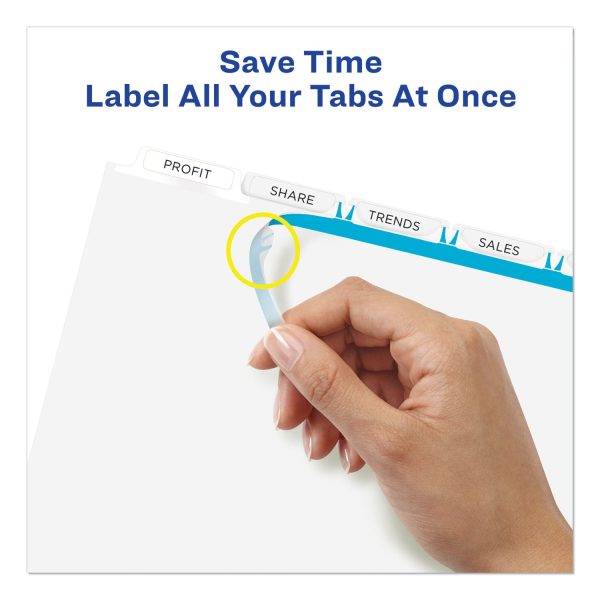 Print and Apply Index Maker Clear Label Unpunched Dividers, 5-Tab, 11 x 8.5, White, 25 Sets For Cheap - Image 4