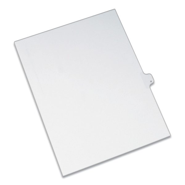 Preprinted Legal Exhibit Side Tab Index Dividers, Allstate Style, 26-Tab, P, 11 x 8.5, White, 25 Pack Discount