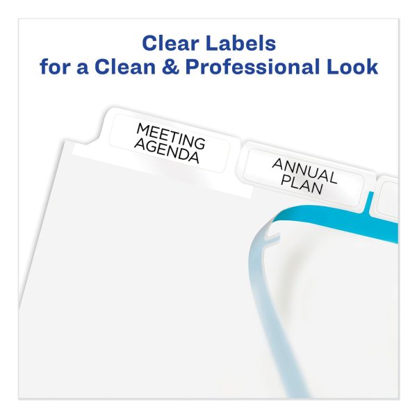 Print and Apply Index Maker Clear Label Dividers, Big Tab, 5-Tab, White Tabs, 11 x 8.5, White, 1 Set For Cheap - Image 3
