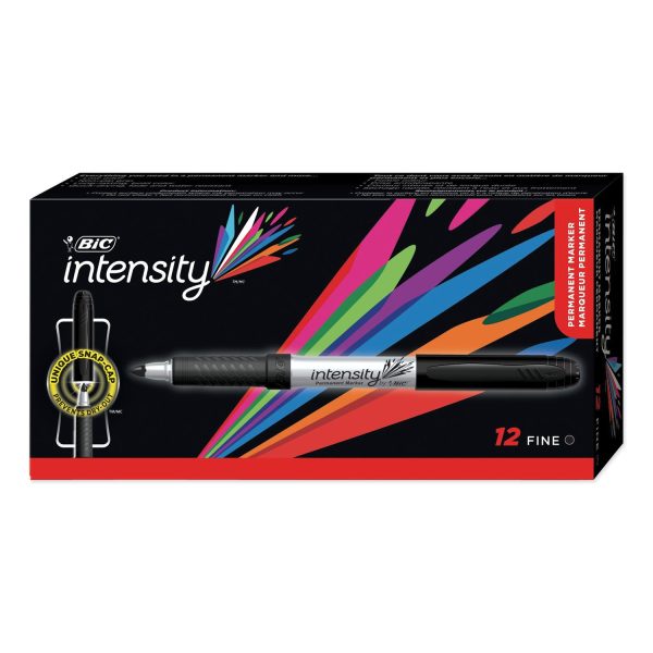 Intensity Fine Tip Permanent Marker, Fine Bullet Tip, Tuxedo Black, Dozen For Sale - Image 2