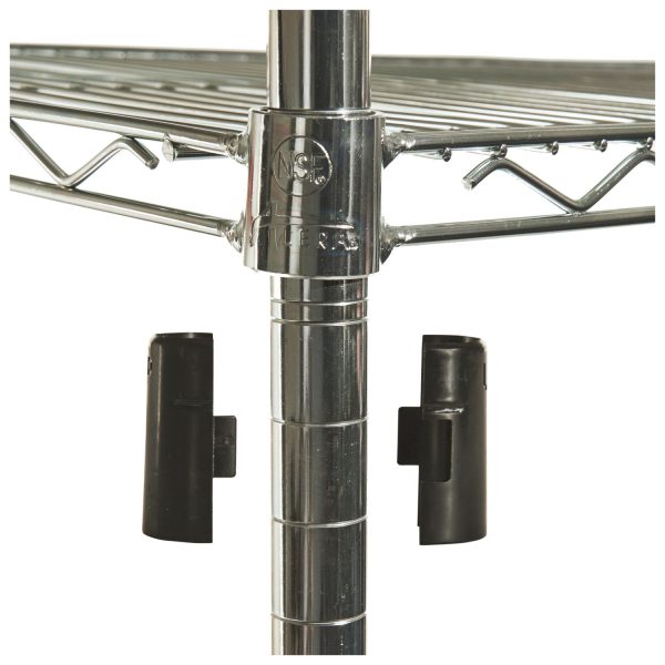NSF Certified Industrial Four-Shelf Wire Shelving Kit, 48w x 18d x 72h, Silver Supply - Image 3