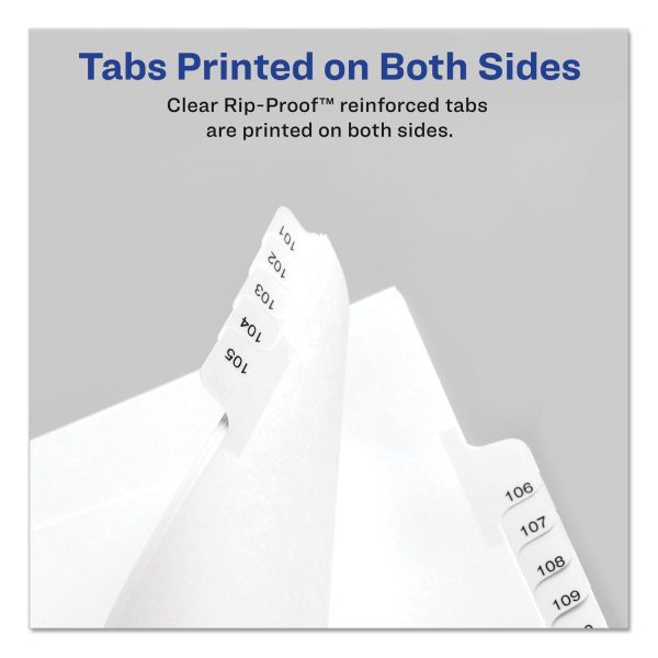 Preprinted Legal Exhibit Side Tab Index Dividers, Allstate Style, 26-Tab, P, 11 x 8.5, White, 25 Pack Discount - Image 2