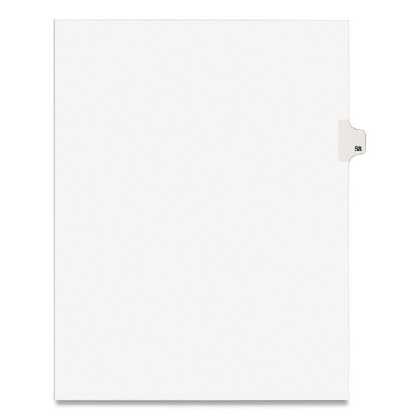 Preprinted Legal Exhibit Side Tab Index Dividers, Avery Style, 10-Tab, 58, 11 x 8.5, White, 25 Pack, (1058) Discount