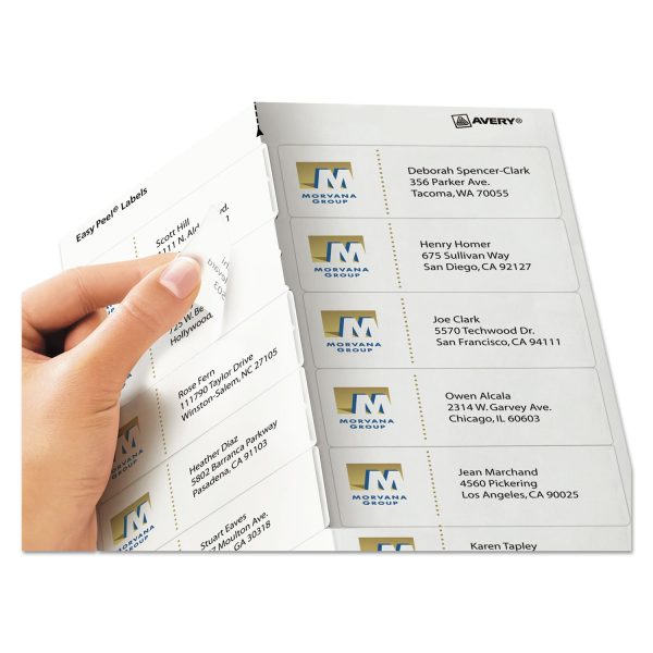 Matte Clear Easy Peel Mailing Labels w  Sure Feed Technology, Inkjet Printers, 1.33 x 4, Clear, 14 Sheet, 10 Sheets Pack Discount - Image 3