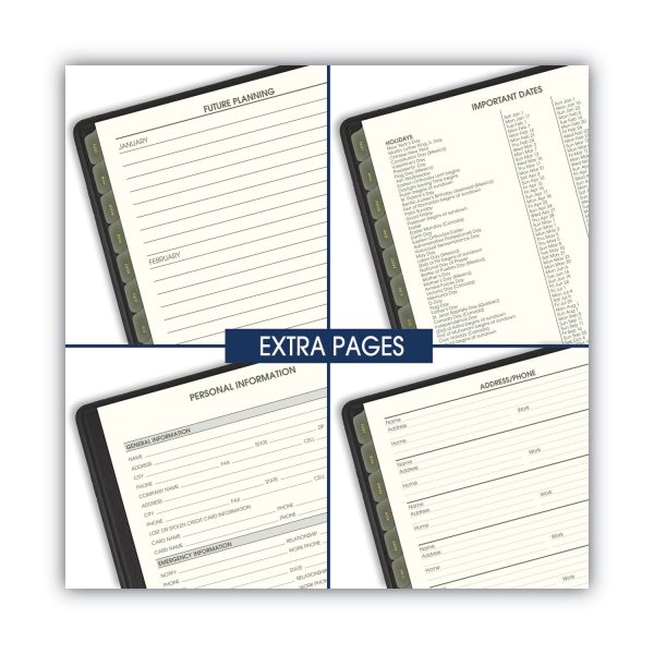 Recycled Monthly Planner with Perforated Memo Section, 8.75 x 7, Black Cover, 12-Month (Jan to Dec): 2024 Online Hot Sale - Image 4