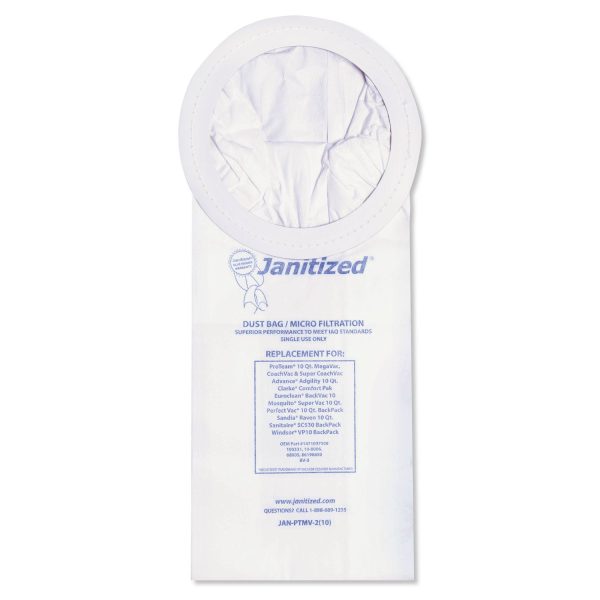Vacuum Filter Bags Designed to Fit ProTeam 10 qt Super Coach MegaVac, 100 Carton For Cheap