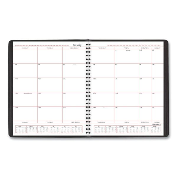 Monthly Planner in Business Week Format, 10 x 8, Black Cover, 12-Month (Jan to Dec): 2024 Hot on Sale - Image 2
