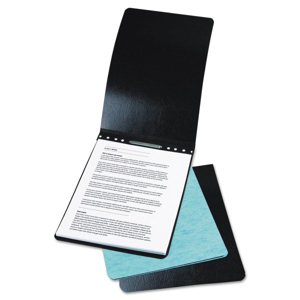 PRESSTEX Report Cover w Tyvek Reinforced Hinge, Top Bound, Two-Piece Prong Fastener, 3  Capacity, 8.5 x 11, Black Black Sale - Image 2