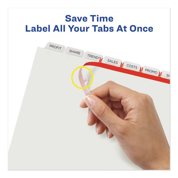 Print and Apply Index Maker Clear Label Dividers, 8-Tab, 11 x 8.5, White, 50 Sets For Cheap - Image 4