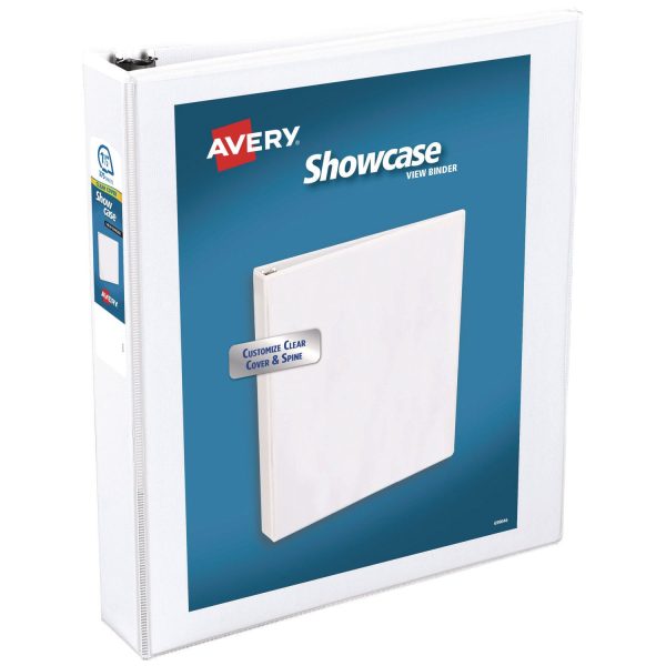 Showcase Economy View Binder with Round Rings, 3 Rings, 1.5  Capacity, 11 x 8.5, White Cheap