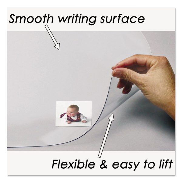 KrystalView Desk Pad with Antimicrobial Protection, Glossy Finish, 38 x 24, Clear Cheap - Image 3