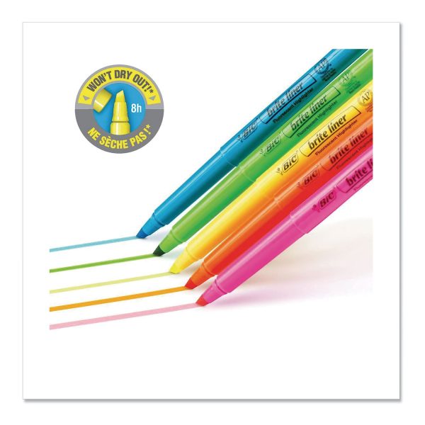 Brite Liner Highlighter Value Pack, Yellow Ink, Chisel Tip, Yellow Black Barrel, 24 Pack Sale - Image 5