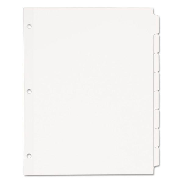 Write and Erase Plain-Tab Paper Dividers, 8-Tab, 11 x 8.5, White, 24 Sets For Discount - Image 3