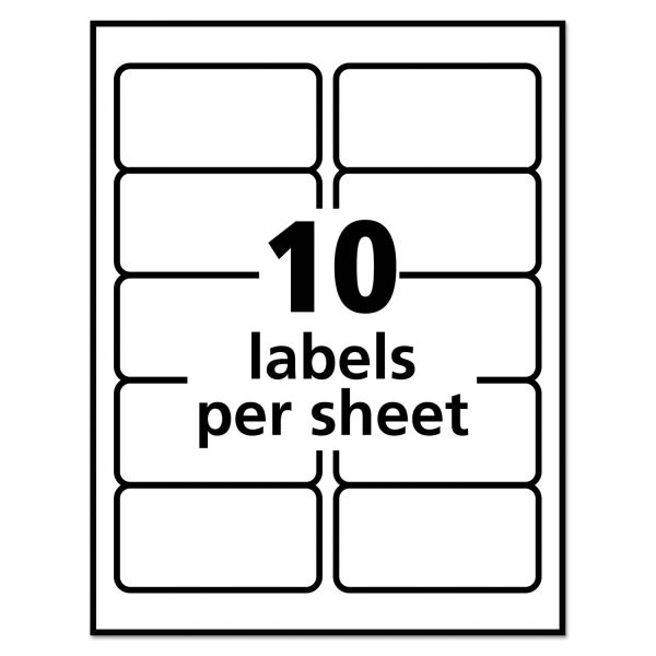 Repositionable Address Labels w Sure Feed, Inkjet Laser, 2 x 4, White, 250 Box Online now - Image 4