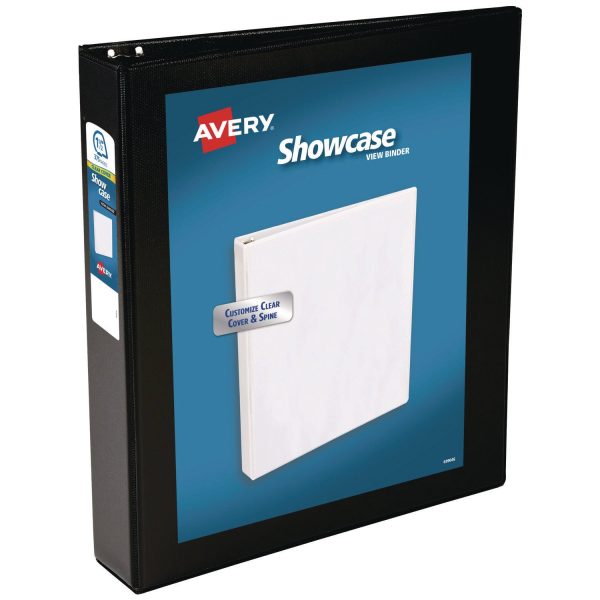 Showcase Economy View Binder with Round Rings, 3 Rings, 1.5  Capacity, 11 x 8.5, Black Online