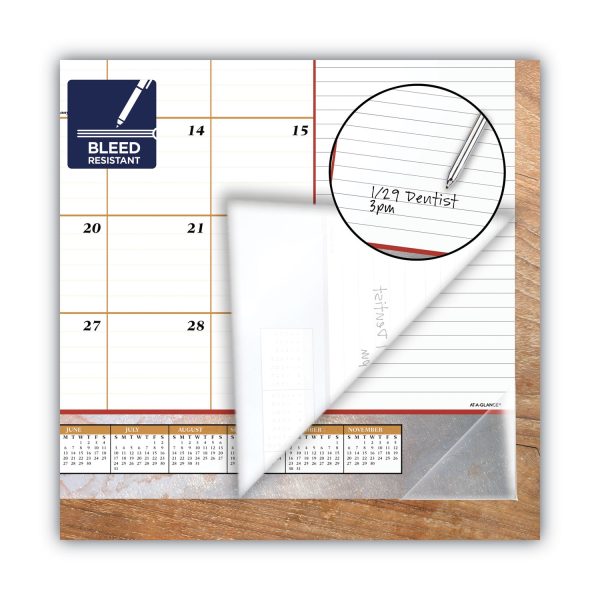 Marbled Desk Pad, Marbled Artwork, 22 x 17, White Multicolor Sheets, Clear Corners, 12-Month (Jan to Dec): 2024 on Sale - Image 3